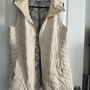 Columbia Women's Ivory Quilted Hooded Insulated Vest